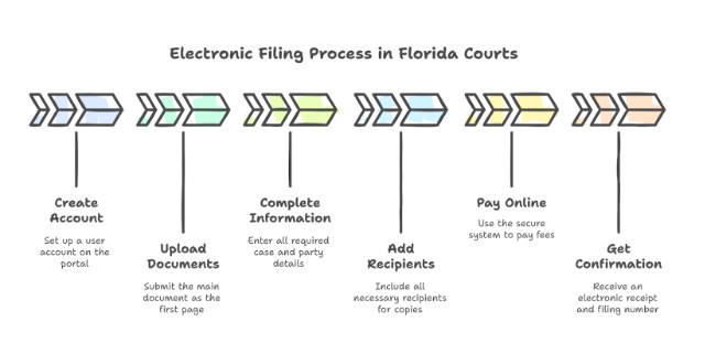 Electronic Filing Steps chart